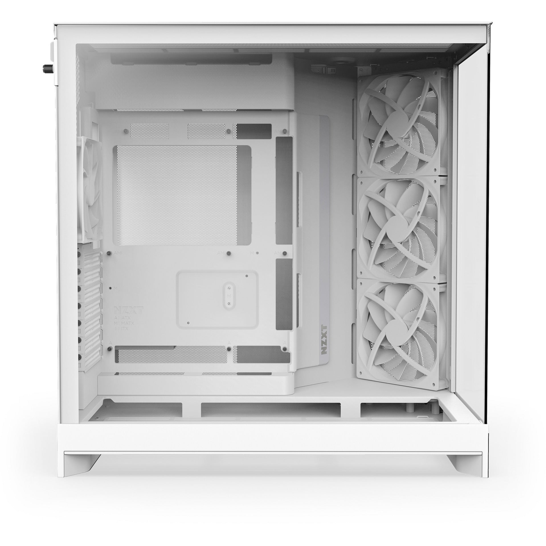 Nzxt h9 flow Midi-Tower-Gehäuse (weiß (matt) | 2x USB-A | 1x USB-C | gehärtetes Glas)