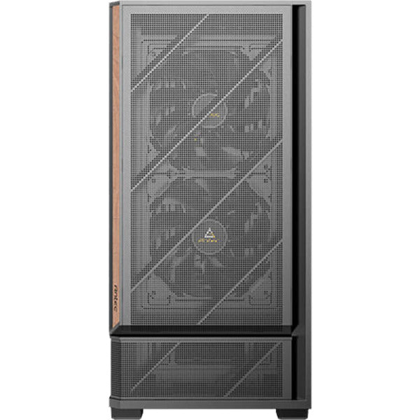 Antec p30 Air Midi-Tower-Gehäuse (schwarze Holzfarbe | 2x USB-A | 1x USB-C | gehärtetes Glas)