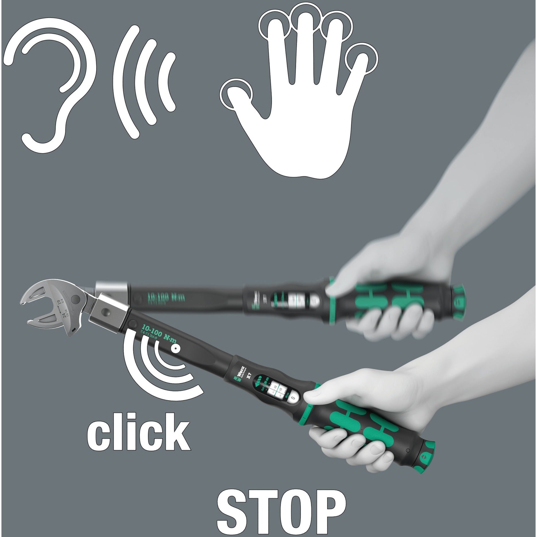 WAA-Klick-Torque x 7 Drehmomentschlüssel für Insertge