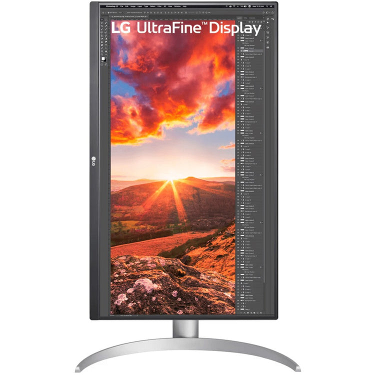 LG Ultrafine 27UP850K-W 27 4K UHD Monitor (Silber Schwarz, 2x HDMI, Display Port, 2x USB-A, USB-C)