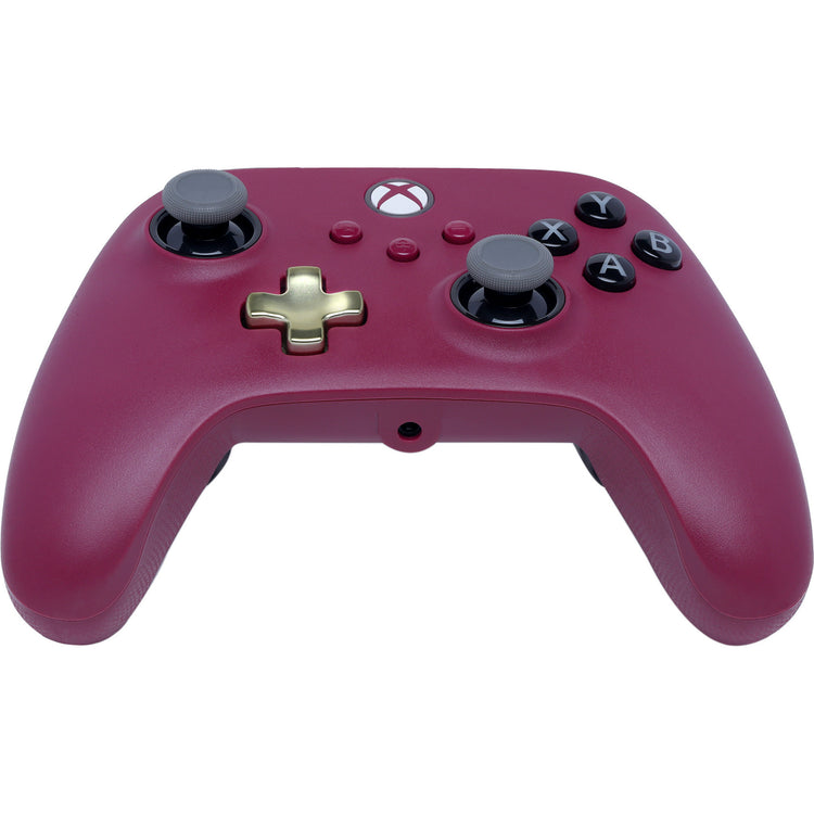 Powera Advantage Plus Kabelgebundener Controller für Xbox Series X|s – Ruby (Dunkelrot, Xbox Series X|s, Xbox One, PC)