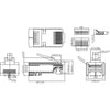 Goobay RJ45-Stecker, Cat 5e STP-Stecker (grau, 10 Stück)