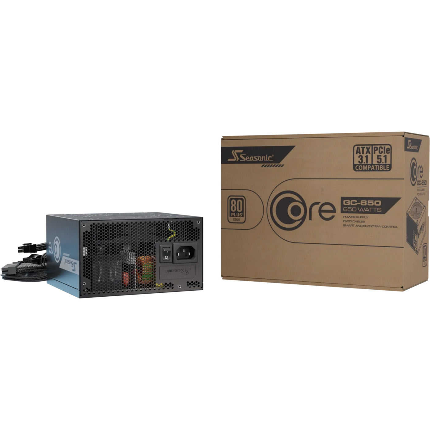 Seasonic Core GC-650 ATX 3.1 650 Watt Netzteil (schwarz, 2x PCIe)
