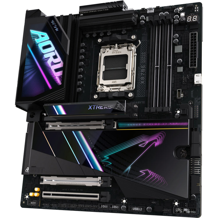 Gigabyte x870e a xtreme AI Top Sockel AM5 Mainboard (schwarz, RAID, 2x 10 GB-LAN, WLAN, BT, Sound, E-ATX)