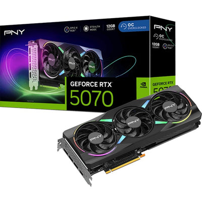 Pny Geforce RTX 5070 Arbb OC Grafikkarte (DLSS 4, 3x Display Port, 1x HDMI 2.1)
