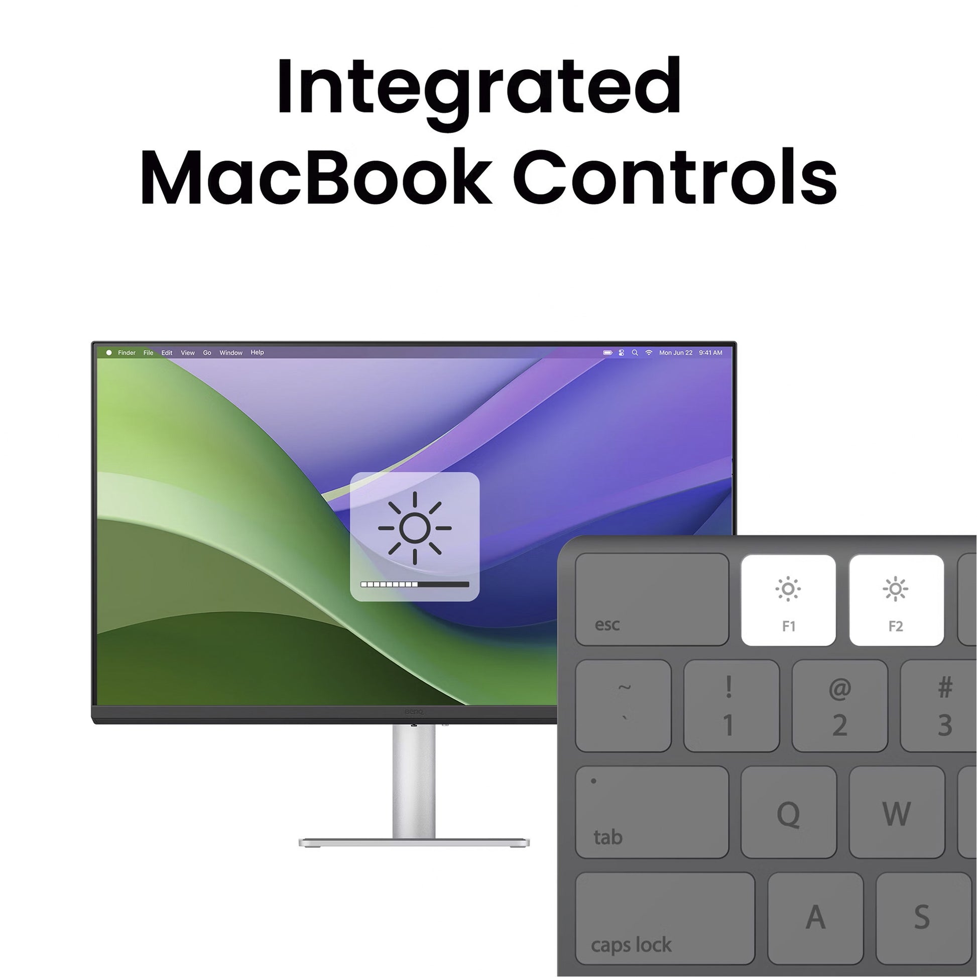 Benq MA270UP für MacBook 27 4K UHD-Monitor (Silber, HDMI, USB-A, USB-C, Audio)