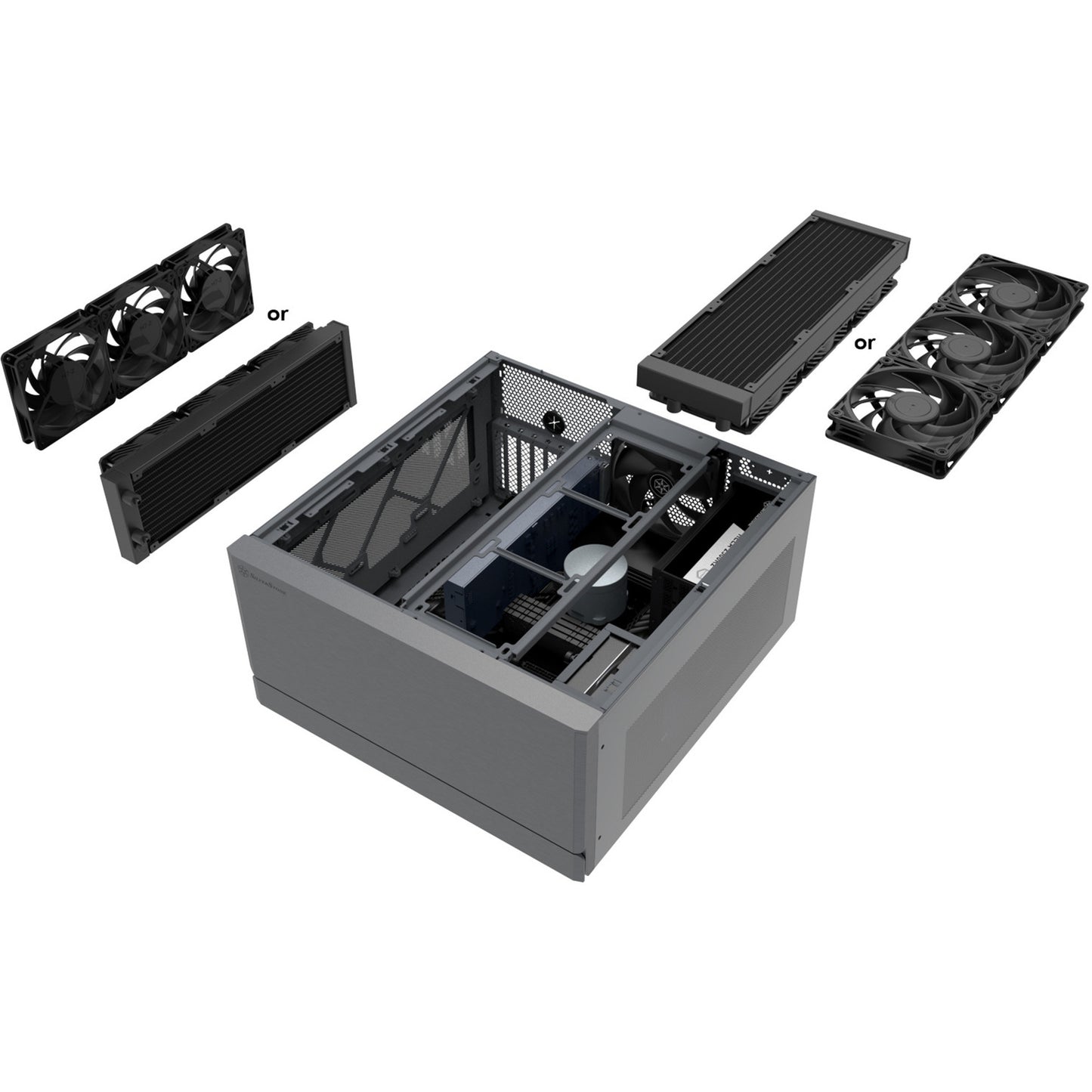 Silverstone Crown 04 HTPC-Gehäuse (dunkelgrau | 4x USB-A | 1x USB-C)