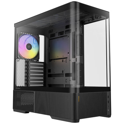 Antec C6 Curve Argb Midi-Tower-Gehäuse (schwarz | 2x USB-A | 1x USB-C | gehärtetes Glas)