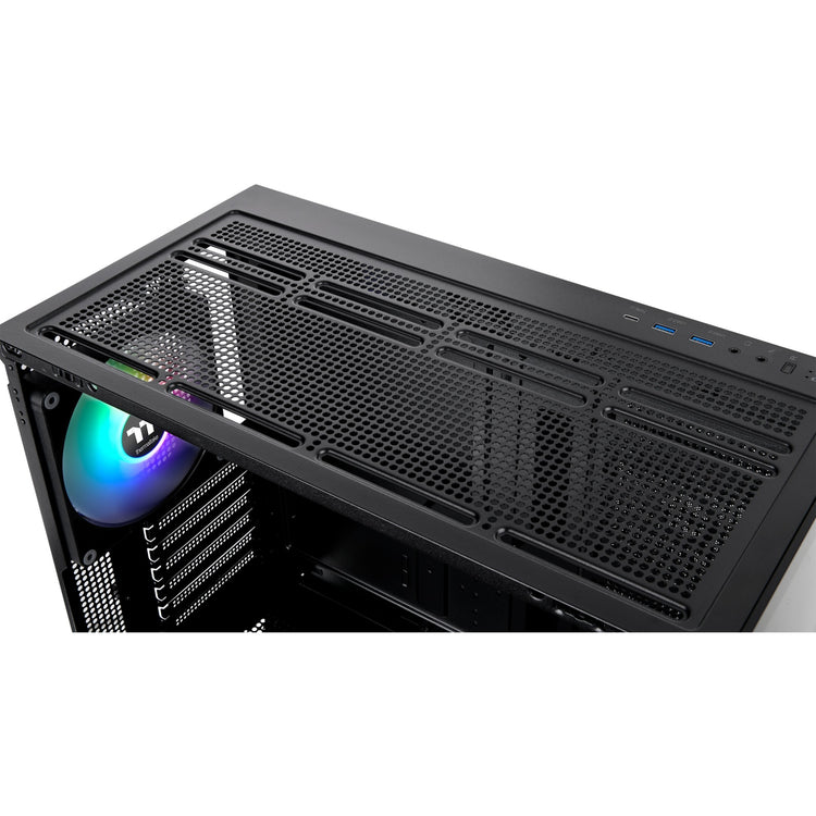Thermaltake View 270 tg argb Midi-Tower-Gehäuse (schwarz | 2x USB-A | 1x USB-C | RGB | gehärtetes Glas)