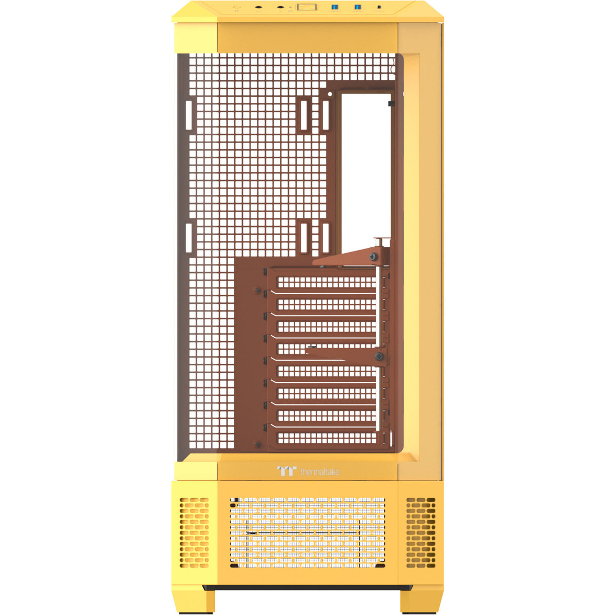 Thermaltake View 600 tg butter caramel Big-Tower-Gehäuse (gelb | 2x USB-A | 1x USB-C | gehärtetes Glas)