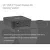 Club 3D 12-1 USB-C® Quad DisplayLink Dockingstation (Schwarz)