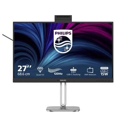 Philips 27b2u4601h 00 27 LED-Monitor (Silber-Schwarz, HDMI, Display-Port, USB-C, Webcam, 120 Hz)