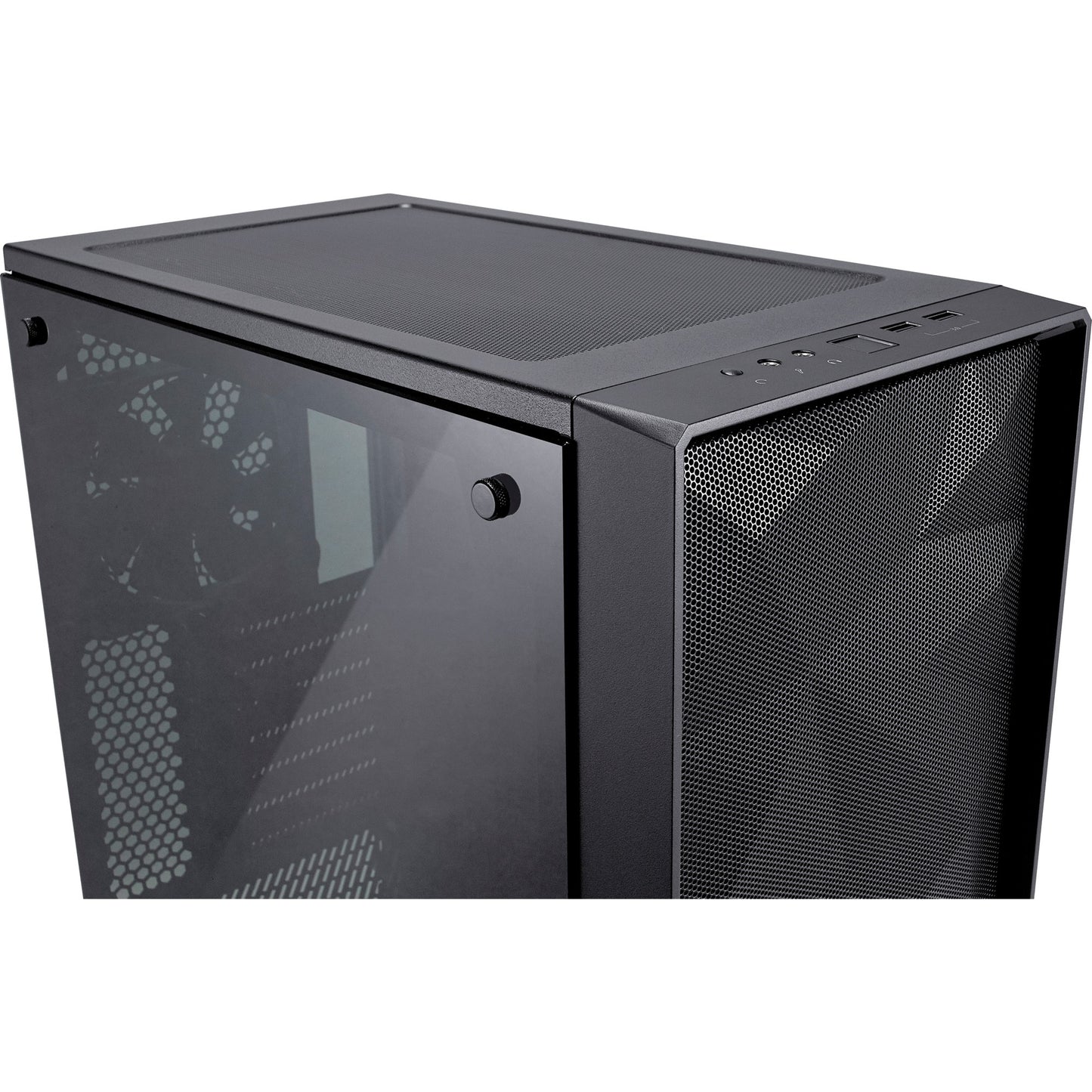 Fraktales Design meshify c dunkle getemperte Glas