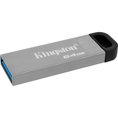 Kingston Kingston DTKN 64 GB Datatraveler Kyson, 64 GB, USB 3.2, 200 60 MB S, Capless, Silber