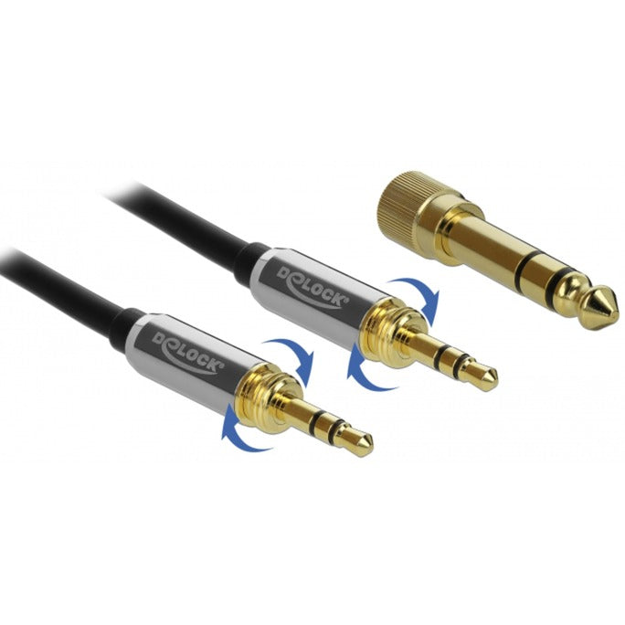 Delock-Stereo-Kabel 3,5 mm 3 Pin-Stecker> 3,5 mm 3 Pin-St.
