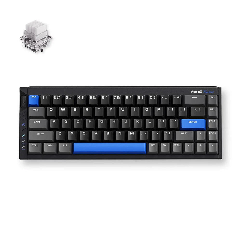 Mchose Ace 68 Turbo Vollaluminium-E-Sports-Hall-Effekt-Tastatur (Schwarz, US-Layout (QWERTY), Mount Tai GT HE, 65 %, 16K, RGB, Hot Swap, USB-C, Hall-Effekt-Sensor)