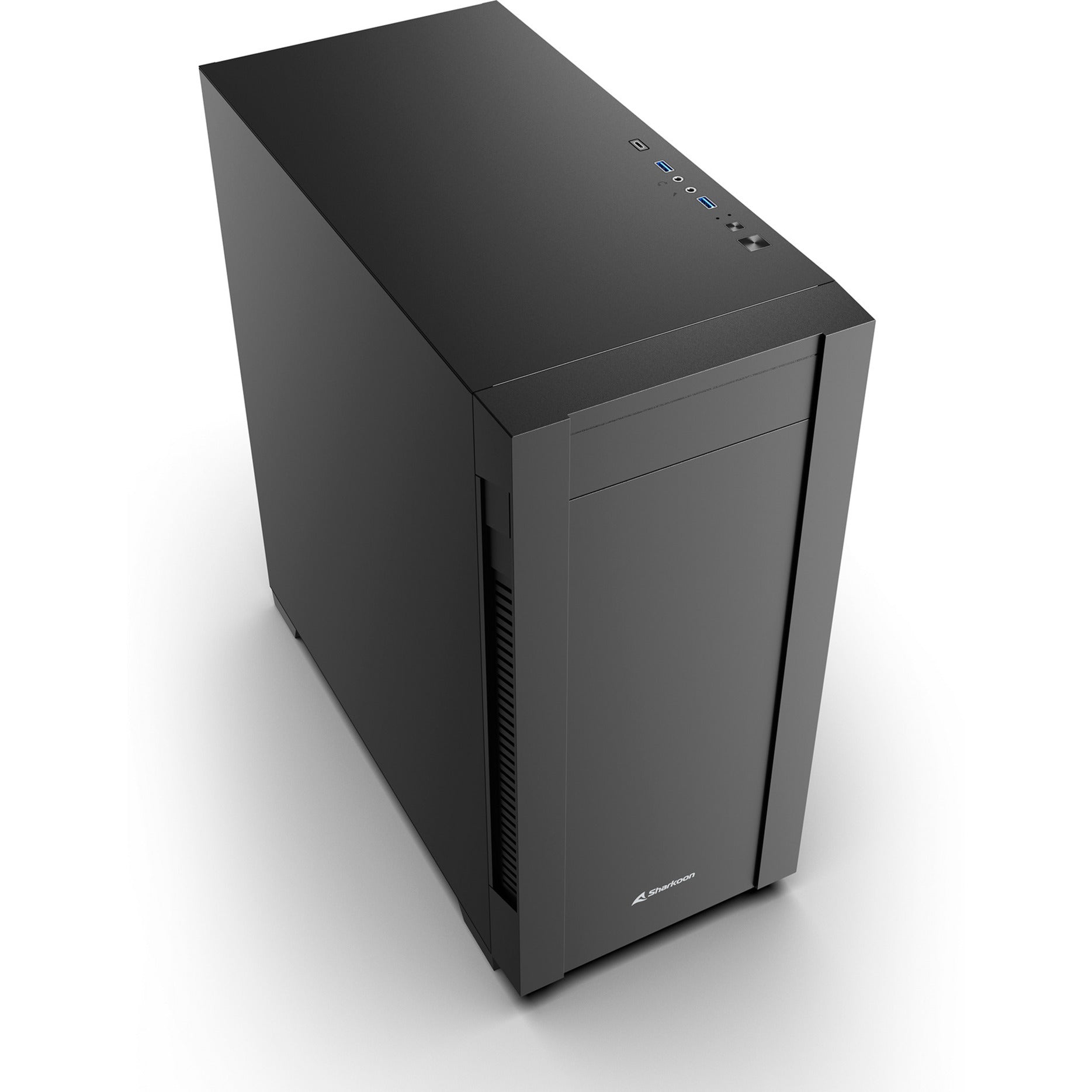 Sharkoon s25 Silent Midi-Tower-Gehäuse (schwarz | 2x USB-A | 1x USB-C)