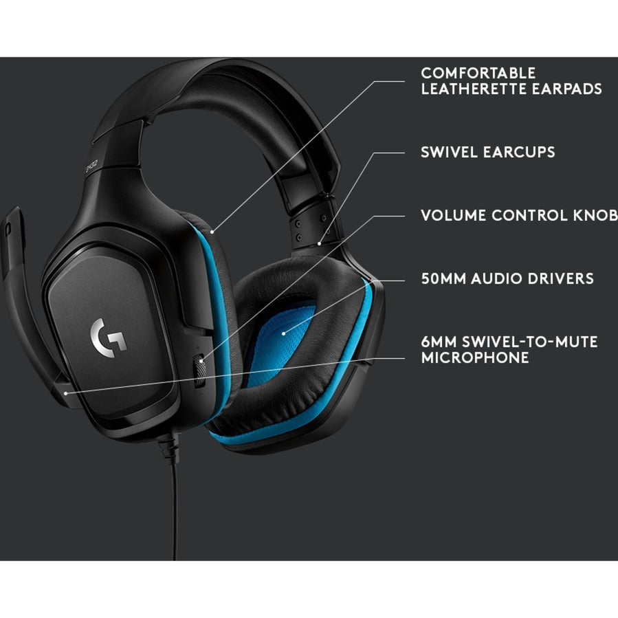 Logitech G432 7.1 Surround Sound Wired Gaming Headset