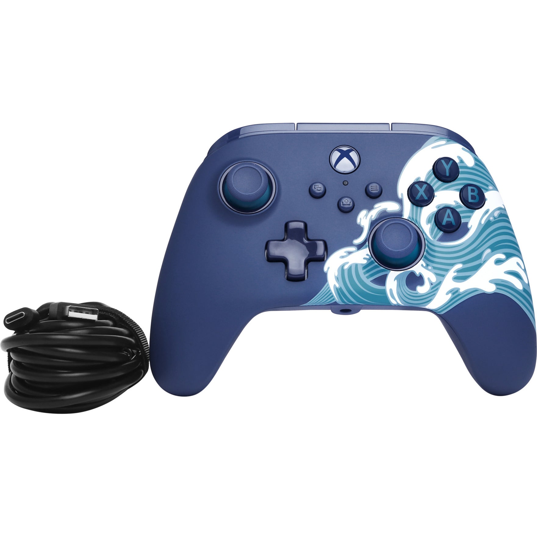 Powera Advantage Controller mit Kabel für die Xbox Series X|s – Water Wave (Azurblau, Xbox Series X|s, Xbox One, PC)
