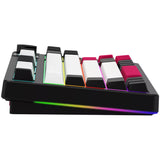 Lorgar kbp70tklw, Gaming-Tastatur (schwarz, US-Layout, logar toxic purple, TKL, RGB, Hot-Swap-fähig, PBT Double-Shot, Bluetooth 2,4 GHz USB) - afbeelding 4