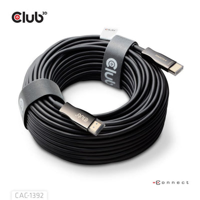 Club 3D HDMI Hybrid AOC Kabel 8K60Hz 4K120Hz 30m (Schwarz)