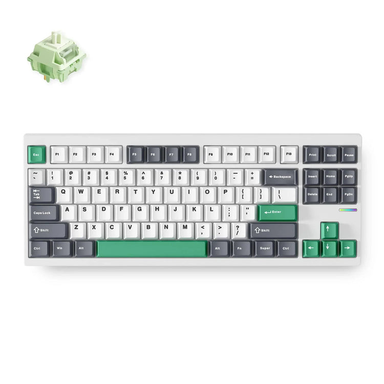 Mchose GX87 Lite Alu Cust. mech. qmk via, Gaming-Tastatur (US-Layout)
