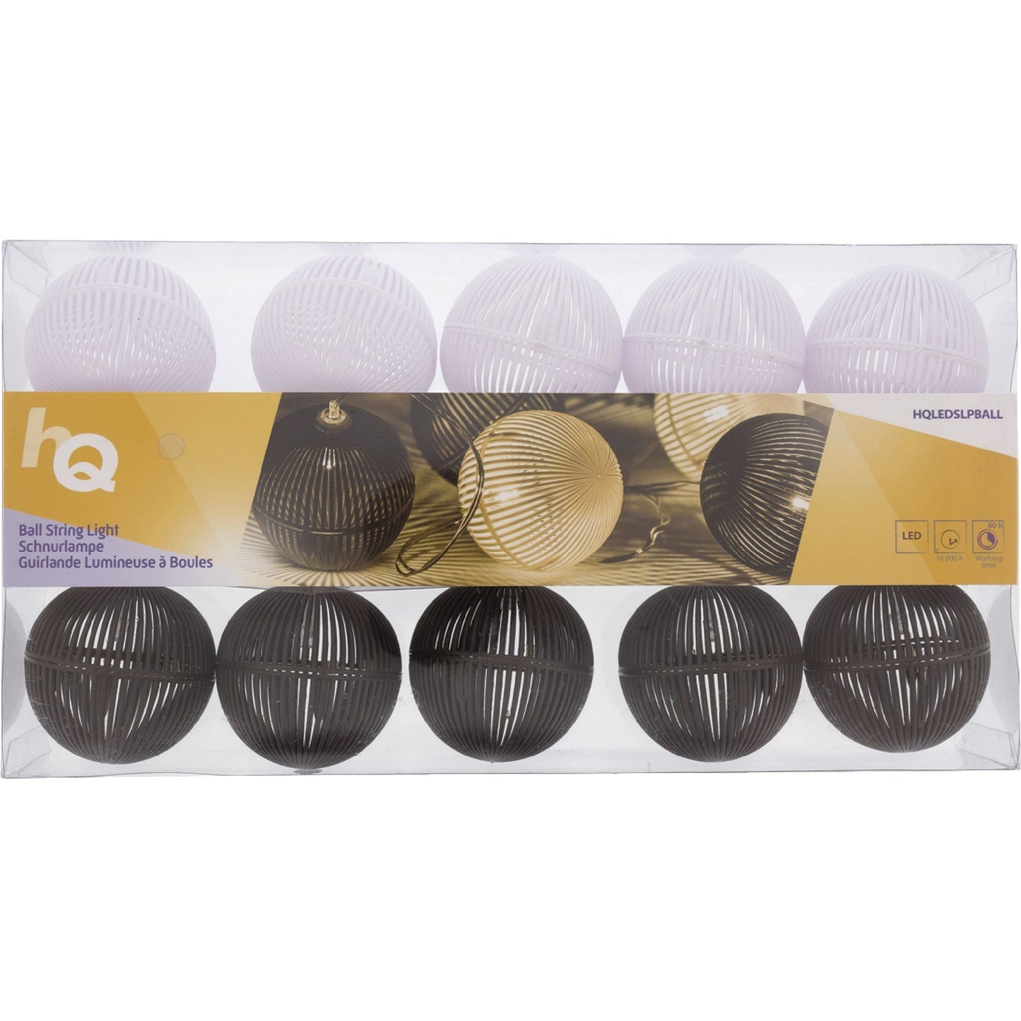 Verschiedene Lichtgirlande Ball 10 LED