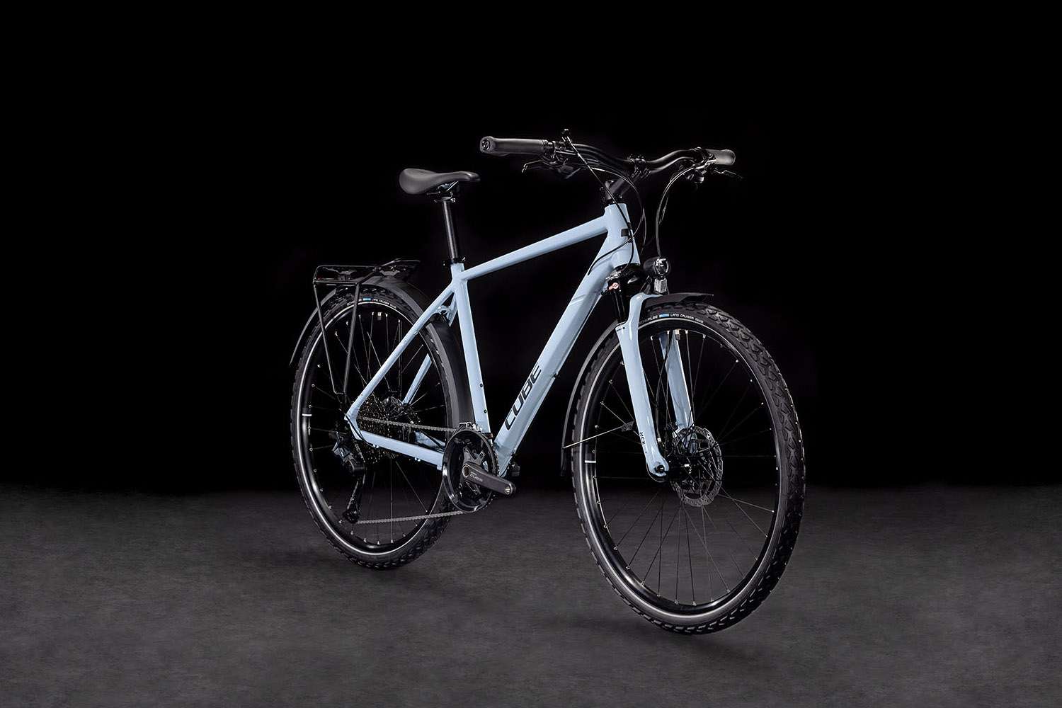 Cube Nature Excel Allroad Taubenblau und Schwarz