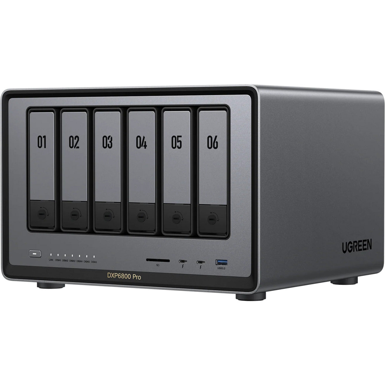 Ugreen nasync dxp6800 pro (grau, 2x 10GB, HDMI, Thunderbolt 4 (40GB s))