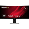 Viewsonic UwQHD gebogener Docking-Monitor mit KVM-Switch VG3419C 34 Ultrawide (Schwarz (matt), 1x HDMI, 1x Display-Port, USB-A, USB-B, USB-C, LAN, Audio)