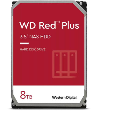 Western Digital Western Digital WD80EFPX Red Plus HDD, 8 TB, 3,5, SATA3, 5400 U / min, 256 MB, 150 MB s