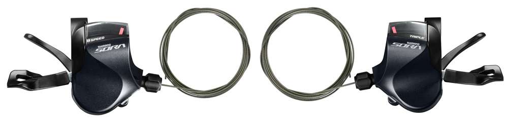 Shimano Sora SL-R3030 3x9-Gang-Schalthebelset mit flachem Lenker