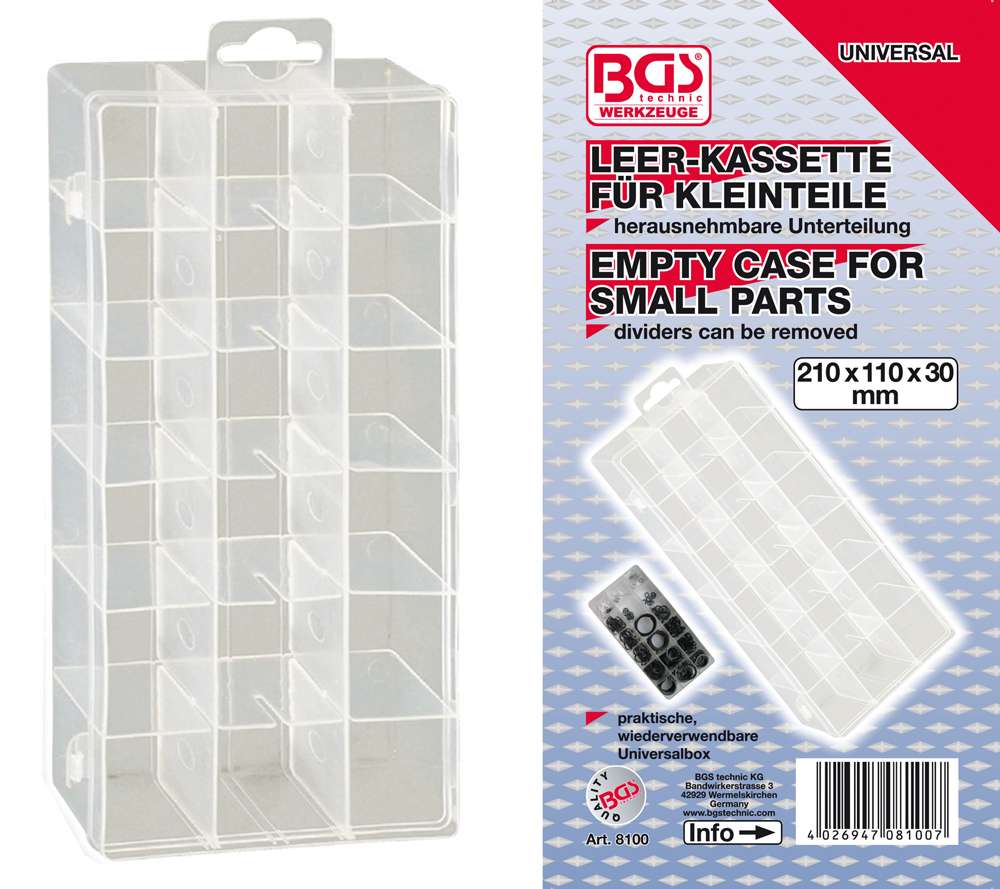 BGS Technic Leerkassette für Kleinteile