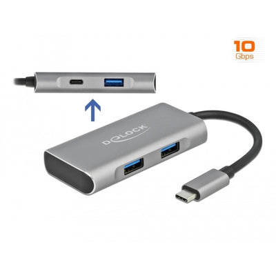 Delock External USB 3.2 Gen 2 USB Typ-C-Hub