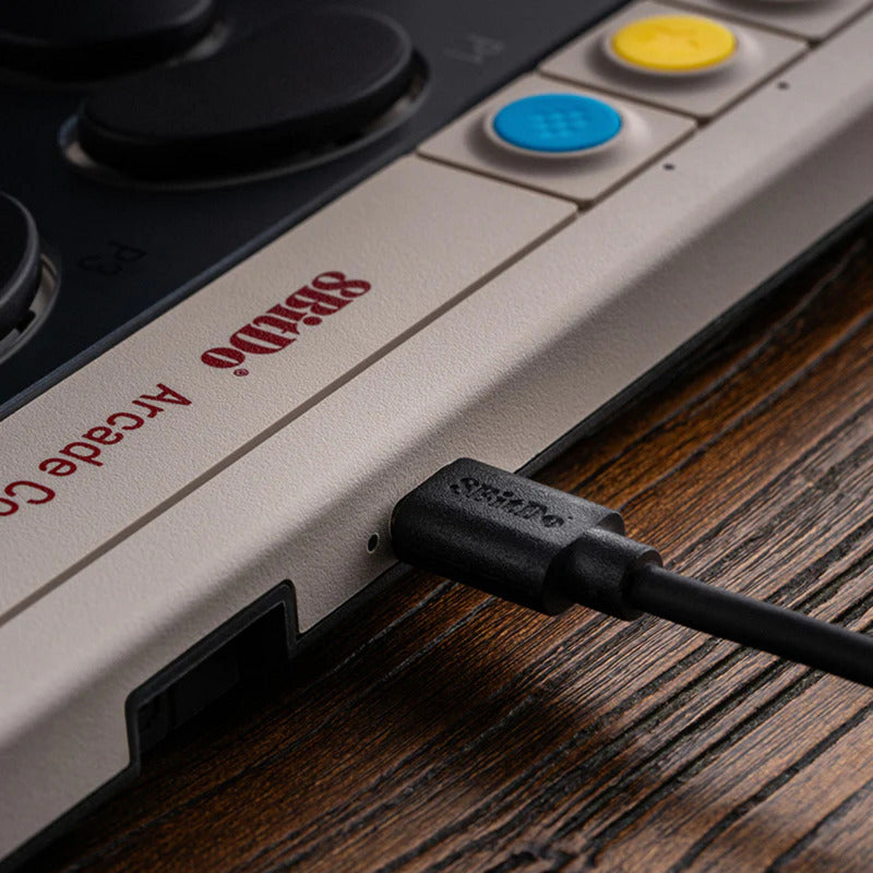 8bitdo Arcade-Controller (grau rot, 2,4 GHz Bluetooth USB, Nintendo Switch, PC)