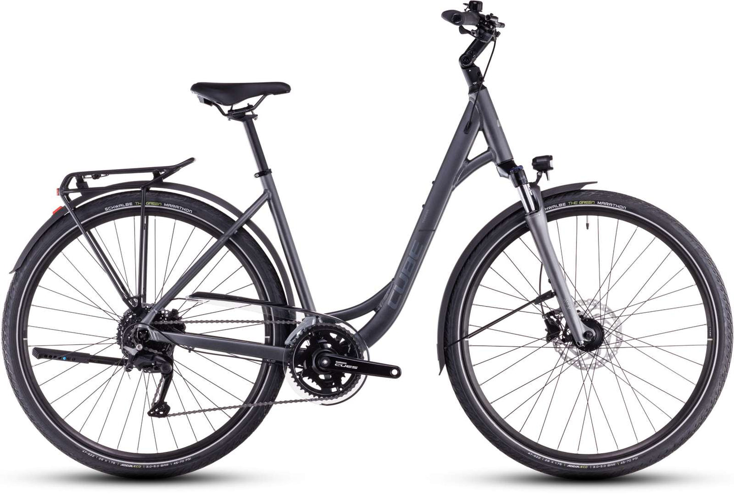 Cube Touring Pro Easy-Entry-Platte in Grau und Metall