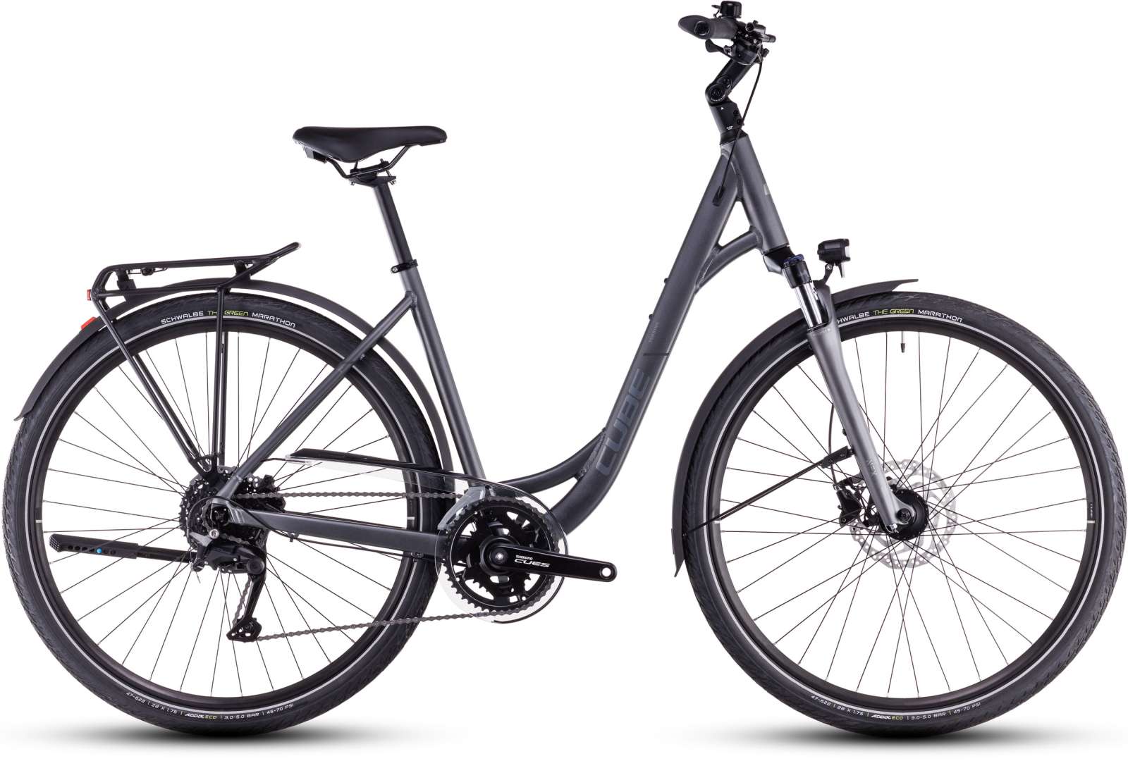 Cube Touring Pro Easy-Entry-Platte in Grau und Metall