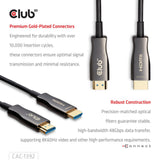 Club 3D HDMI Hybrid AOC Kabel 8K60Hz 4K120Hz 30m (Schwarz) - afbeelding 5