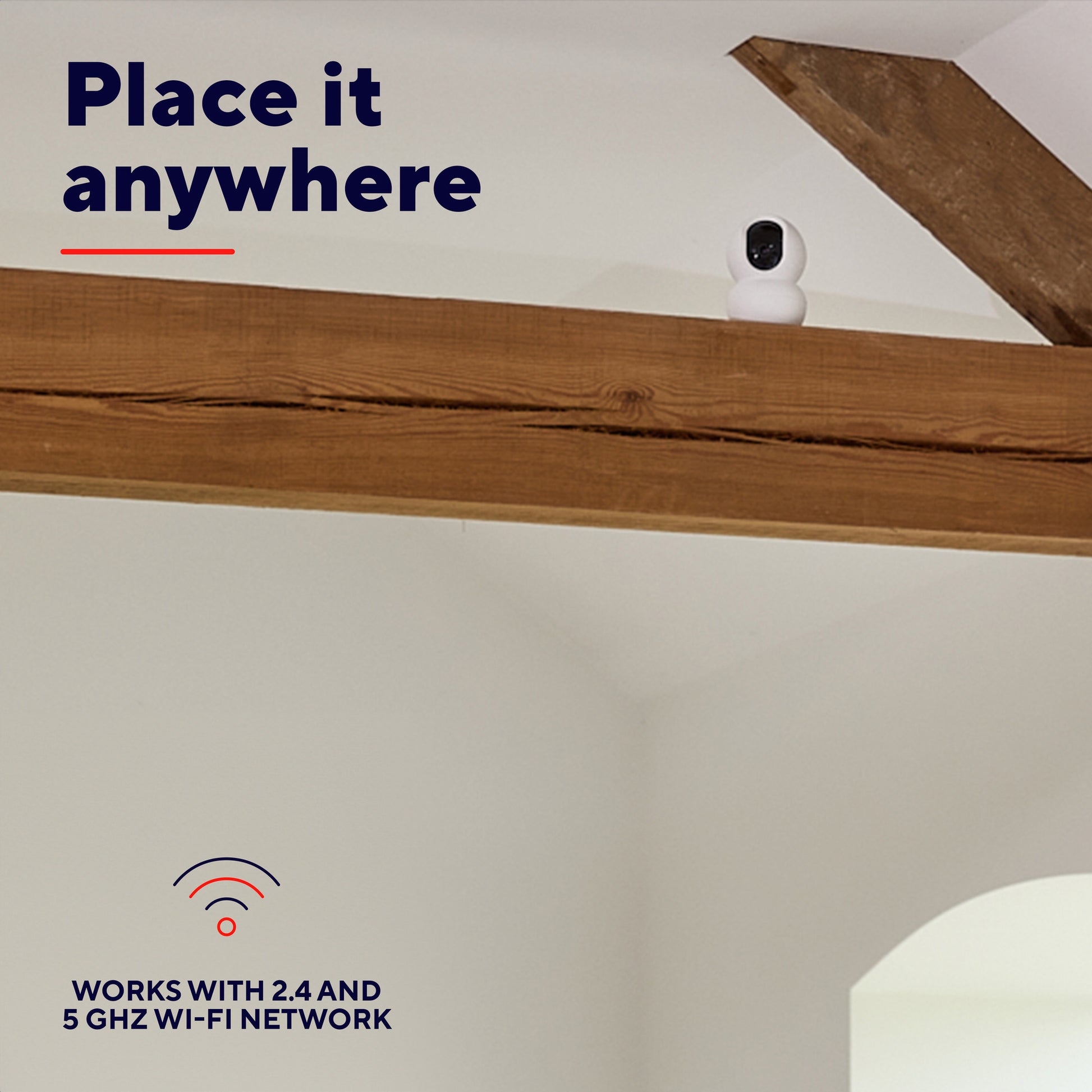 Trust ipcam-2800 360°-Sicherheitskamera (weiß, 2,4 oder 5 GHz WLAN)