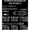 Wera kraftform kompakt 20 tool finder 2 met etui bitset (zwart groen, 13-delig)