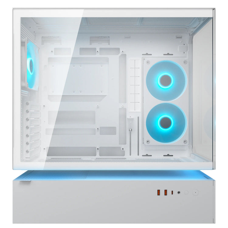Cougar cfv235 Midi-Tower-Gehäuse (weiß | 2x USB-A | 1x USB-C | RGB | gehärtetes Glas)