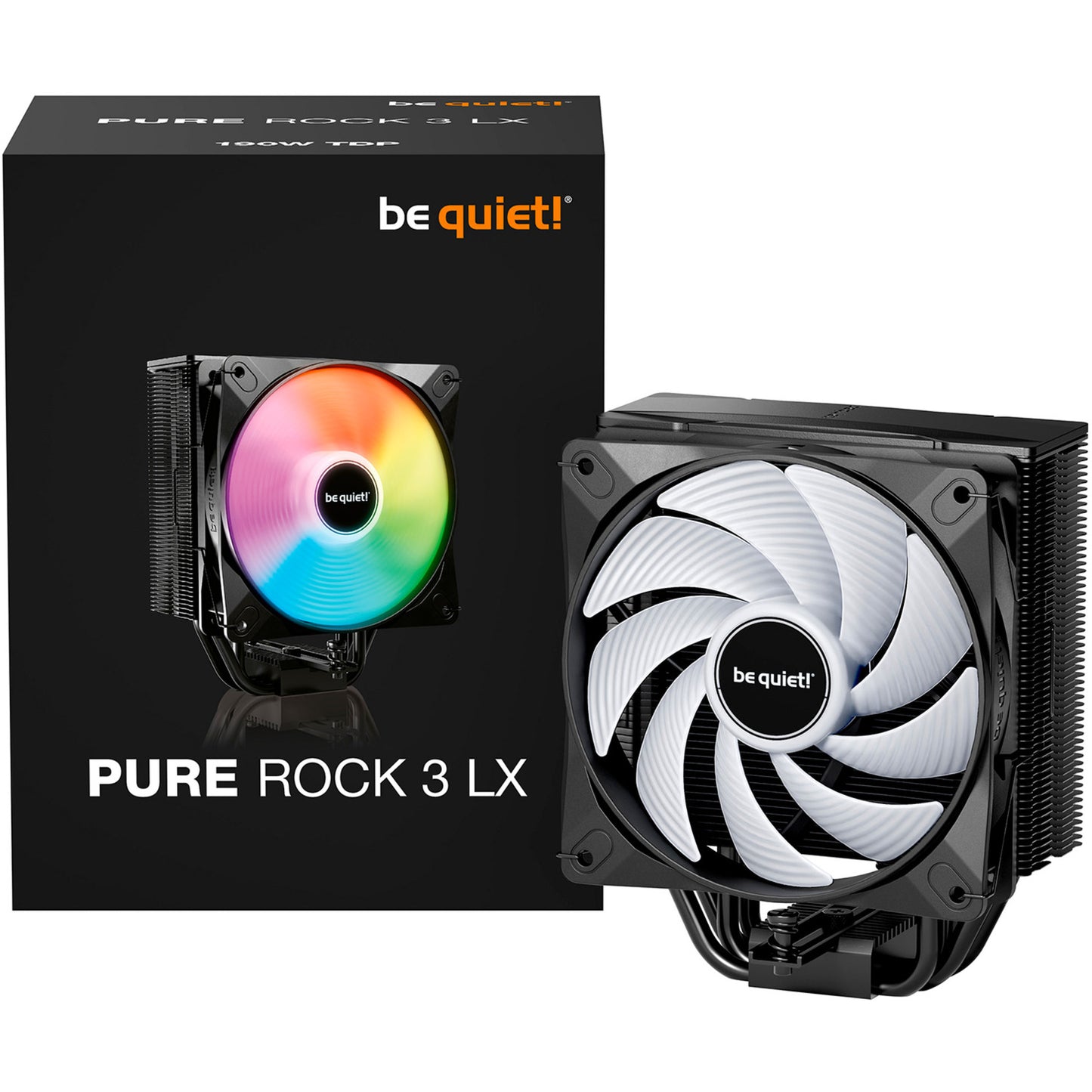 Ruhig sein! Pure Rock 3 LX RGB CPU-Kühler (Schwarz)