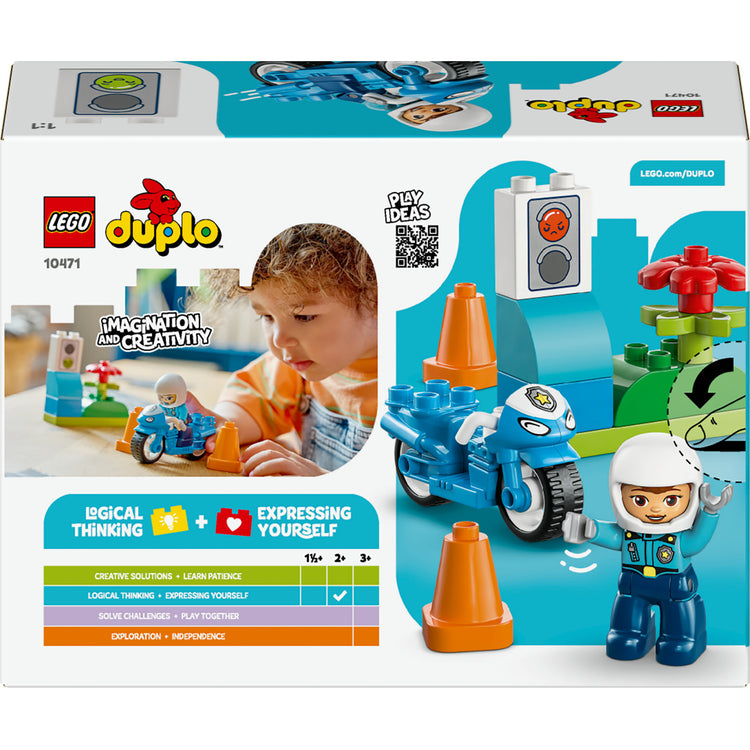 Lego 10471 Duplo Stadtblaues Polizeimotorrad | 2 Stk