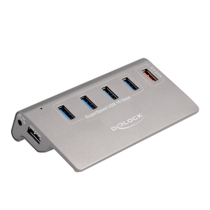 Delock USB 10 Gbit / s Hub mit 4 USB-A-Ports + 1 Char