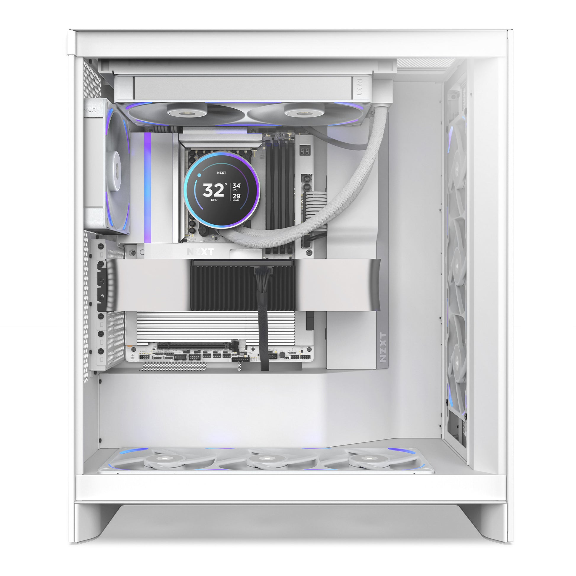 Nzxt Performance Fan F280x RGB-Gehäuselüfter (weiß, 2 Stück, 280 x 140 x 30 mm, PWM)