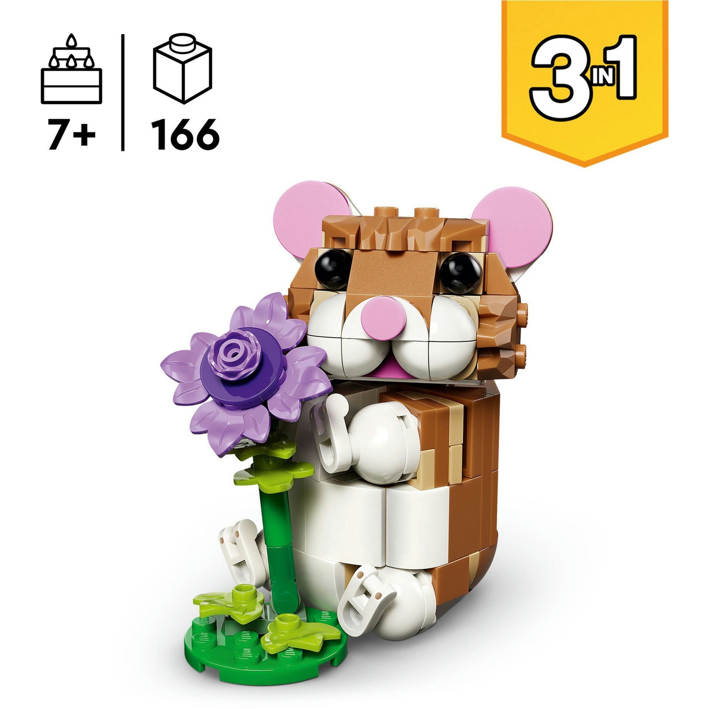 Lego 31376 Creator süßer Hamster mit Blume | 2 Stk