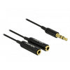 Delock -Kabel -Audio -Splitter -Stereobuchse männlich 3,5 mm> 2x s