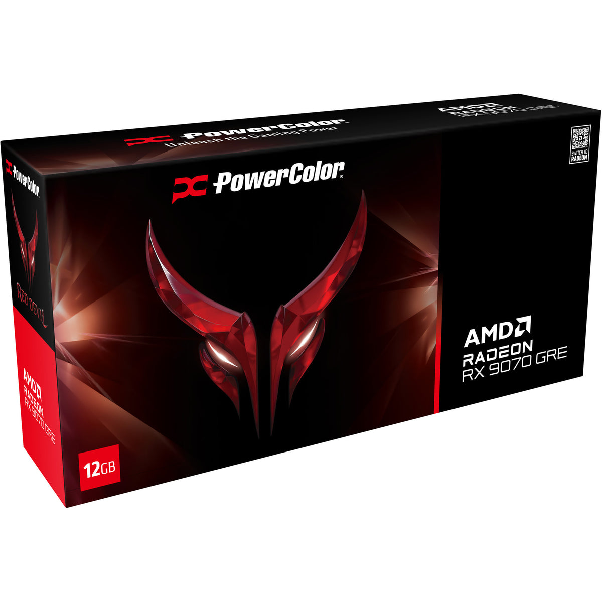 Powercolor Radeon RX 9070 Gre Red Devil 12GB GDDR6 Grafikkarte (schwarz, RDNA4, 3x Display Port, 1x HDMI 2.1)