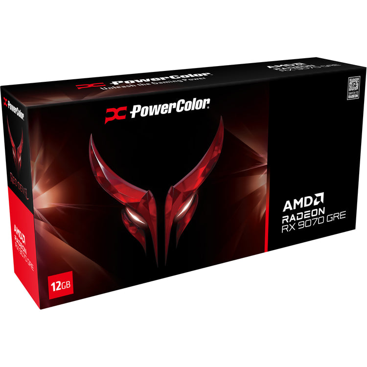 Powercolor Radeon RX 9070 Gre Red Devil 12GB GDDR6 Grafikkarte (schwarz, RDNA4, 3x Display Port, 1x HDMI 2.1)