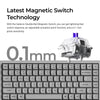 Keychron K2 HE-F1C Concrete Edition RGB mechanische Tastatur (schwarz, US-Layout (QWERTY), Gateron Double-Rail-Magnetnebel, 75 %, RGB-LEDs, OSA Double-Shot PBT, Hot-Swap, 2,4 GHz | Bluetooth 5.2 | USB-C)
